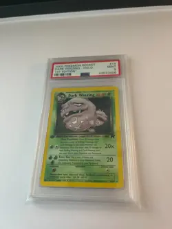 2000 POKEMON ROCKET 1ST EDITION #14 DARK WEEZING-HOLO PSA 9 - Image 1