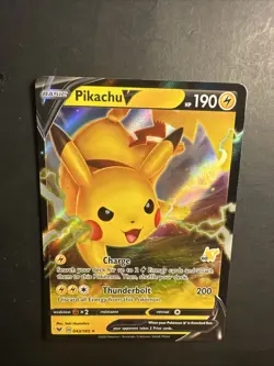 2020 Pokemon VIVID VOLTAGE PIKACHU V 43 /185 BATTLE ACADEMY STAMP Holo Art - Image 5