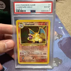 PSA 6 Pokemon Charizard 4/130 WotC Base Set 2 Holo Rare - Image 1