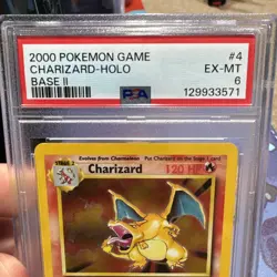 PSA 6 Pokemon Charizard 4/130 WotC Base Set 2 Holo Rare - Image 2