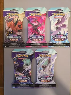 Pokemon Chilling Reign Sleeved Booster Packs X5 - Image 1