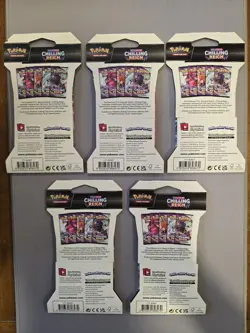 Pokemon Chilling Reign Sleeved Booster Packs X5 - Image 2