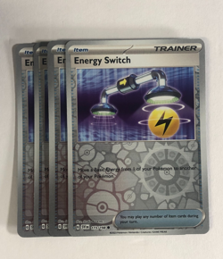 Pokemon TCG Scarlet & Violet 4x Playset Reverse Holo Energy Switch 173/198 NM - Image 1