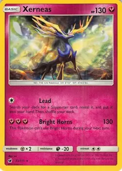 Xerneas (#73/111) - Reverse Holofoil SM - Crimson Invasion LP Pokemon - Image 1