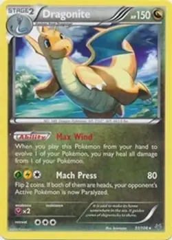 Dragonite (#51/108) - Reverse Holofoil XY - Roaring Skies LP Pokemon - Image 1