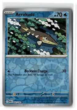 2025 Scarlet & Violet Series - Destined Rivals Arrokuda #62 Common Reverse Holo - Image 1