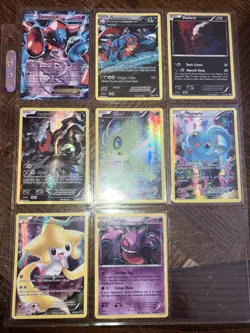 Pokemon Black And White And XY Full art Lot of 8 NM Jirachi XY112 Celebi XY111 - Image 1