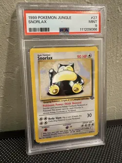 1999 Pokemon Jungle Snorlax #27 English Non-Holo Rare 27/64 - PSA 9 MINT - Image 3