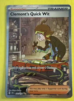 Pokemon ~ Clemonts Quick Wit 243/191 ~ Surging Sparks Special Illustration - Image 1