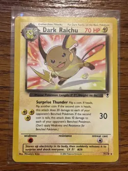 Dark Raichu 7/110 | Legendary Collection | Non-Holo Rare | WotC | Pokemon TCG - Image 1