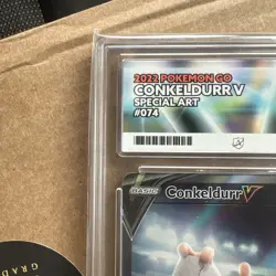 2022 Pokemon Go Conkeldurr V Special Art 074/078 In A Ace Mint 9 - Image 2