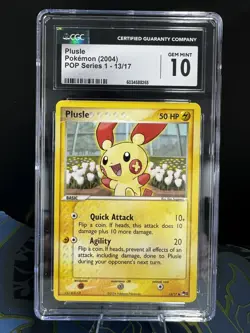 Plusle 13/17 Pop Series 1 2004 Pokemon Card - CGC Graded Gem Mint 10 - Image 1