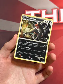 HOUNDOOM 5/90 Undaunted HOLO SWIRL HeartGold & SoulSilver Pokemon TCG card NM+ - Image 2