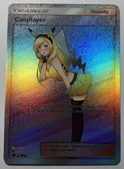SEXY HEROINE WAIFU Pikachu Cosplayer POKEMON ACG PREMIUM HOLOFOIL CARD NM - Image 1