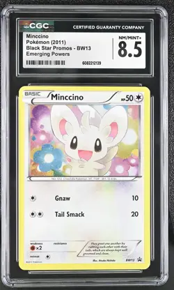 CGC 8.5 Minccino 2011 Black Star Promos BW13 Holo Pokemon Card - Image 1