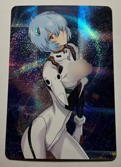 SEXY HEROINE WAIFU Rei Ayanami EVANGELION DBZ BACK ACG PRISMATIC HOLO CARD NM - Image 1