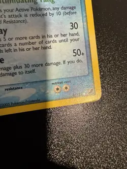Feraligatr Unseen Forces Holo Card 2005 4/115 Series Stamped (Creased) MP - Image 3