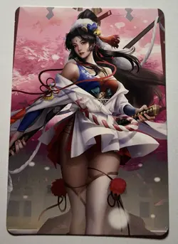 SEXY HEROINE WAIFU Miko Shrine Maiden ACG PREMIUM HOLOFOIL CARD NM - Image 2