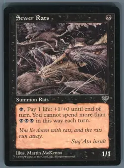 Magic the Gathering MTG Mirage Sewer Rats # Buy 2 Get 1 - Image 1