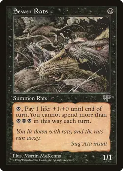 Magic the Gathering (mtg): MIR: Sewer Rats (x 4) - Image 1