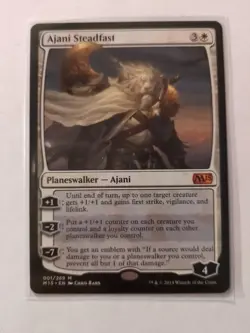 Ajani Steadfast Magic mtg Heavy Play, English Magic 2015 (M15) x1 - Image 3