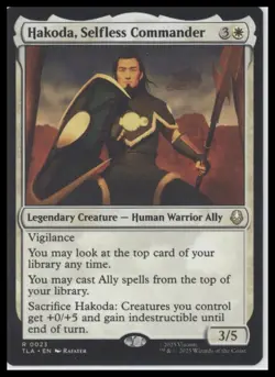 ?? MTG Hakoda, Selfless Commander - Avatar: The Last Airbender Rare - Image 1