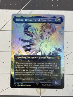 Rikku, Resourceful Guardian 0468 Borderless Chocobo Tracks MTG FFX NM - Image 1