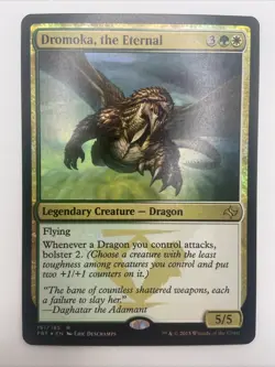 MTG Dromoka, the Eternal Fate Reforged 151/185 Foil Rare-LP - Image 1