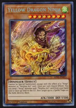 Yugioh Yellow Dragon Ninja SHVA-EN013 Secret Rare 1st Ed - NM - Image 1