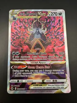Hisuian Samurott VSTAR GG52/GG70 Crown Zenith Alternate Art Rare Pokemon Card - Image 1