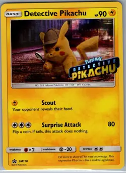 Detective Pikachu - (Stamped) SM170 Holo SM Promos - Pokemon Card - NM - Image 1