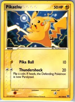 Pikachu 60/106 Non Holo Emerald - Pokemon Card - LP - Image 1