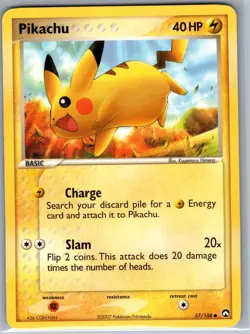 Pikachu 57/108 Non Holo Power Keepers - Pokemon Card - LP - Image 1