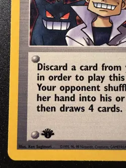 [Ink Error] 1st Edition Imposter Oak's Revenge 76/82 Team Rocket Pokemon Card MP - Image 5