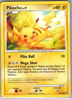 Pikachu 71/99 Non Holo Arceus - Pokemon Card - NM - Image 1