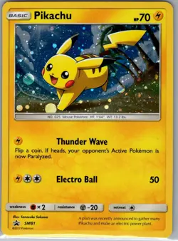 Pikachu SM81 Holo SM Promos - Pokemon Card - LP - Image 1