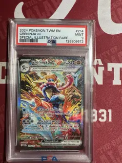 Twilight Masquerade Greninja EX Special Illustration Card 214/167 PSA 9 Mint - Image 1