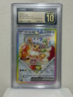 CGC Pristine 10 Eevee Ex #174 Black Star Promo Pokemon Card Graded - Image 1