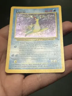 Pokemon TCG Lapras Fossil Holo Unlimited Rare Card 10/62 Vintage 1999 WOTC - Image 5