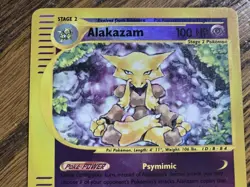 Pokemon 2002 Expedition Reverse Holo #1/165 ALAKAZAM nice card,,,read - Image 2