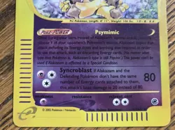 Pokemon 2002 Expedition Reverse Holo #1/165 ALAKAZAM nice card,,,read - Image 3