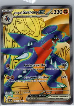 Cynthia's Garchomp ex - 215/182 SV10: Destined Rivals - Pokemon Card - NM - Image 1