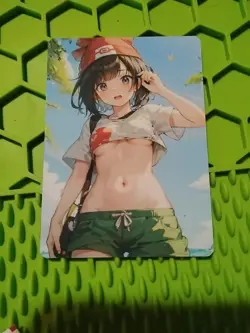 Selene Trainer Goddess Anime Waifu Poke Double Sided Trading Card PEEKABOO - Image 2