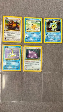 REVISEOriginal Pokemon Cards, Base Jungle Fossil Complete Set W/ Shadowless/HOLO - Image 4
