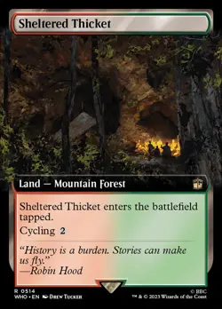 MTG Magic the Gathering Sheltered Thicket (514/1208) Doctor Who LP - Image 1