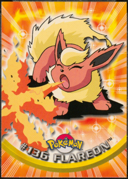 2000 Topps Pokemon TV Animation Edition Series 3 Non Holo #136 Flareon - Image 1