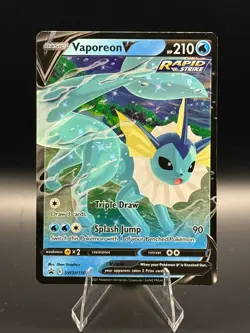 Vaporeon V SWSH 150 Pokemon Black Star Promo Holo Pokemon Sword Shield TCG - Image 1