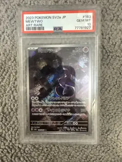 2023 POKEMON JPN SV2A-POKEMON 151 ART RARE #183 MEWTWO PSA 10 - Image 1
