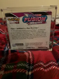 Pokemon TCG Fusion Strike Booster Box Sealed and In Acrylic Case - Image 2
