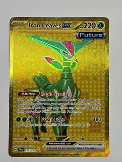 Pokemon Iron Leaves ex 213/162 Temporal Forces Gold Hyper Rare Full Art Holo - Image 1